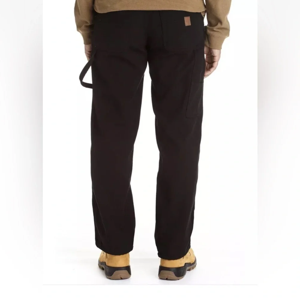 STANLEY Workwear Mens Fleece Lined Work cargo Pants chocolate brown size 38x32